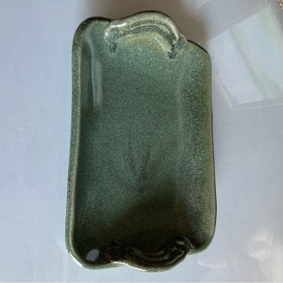 Studio Pottery Signed Tray Trinket Dish Soap Dish - Picture 4 of 7